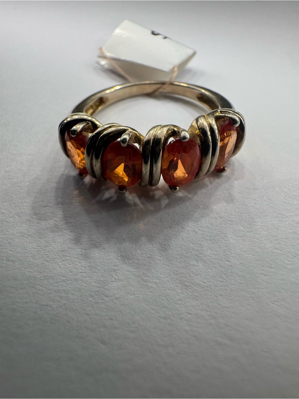 925 Sterling Silver Gold Plated Ring Size 6 | Elegant Minimalist Ring 3.5g - Picture 7 of 16